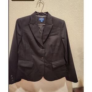 Pendleton Woolen Mills 100% Virgin Wool Black Blazer, Size 6 Petite women blazer